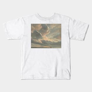 Study of Clouds with a Sunset Near Rome by Simon Denis Kids T-Shirt